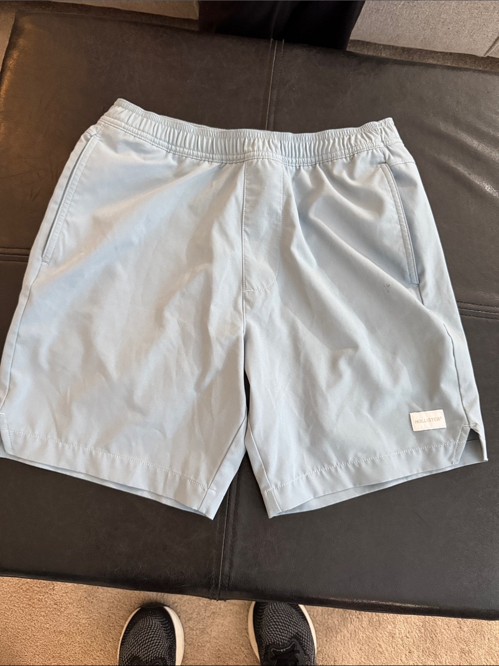 Hollister Men's Pale Blue Quick-Dry Swim Hybrids